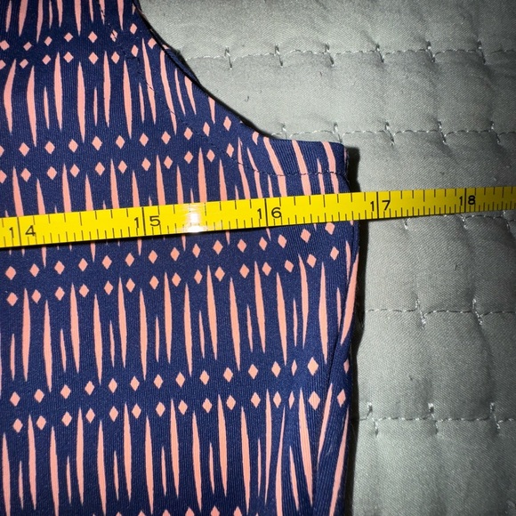 Ellie Kai Blue/coral Geometric Print Halter Tie Sleeveless dress size 4 EUC - Picture 10 of 11